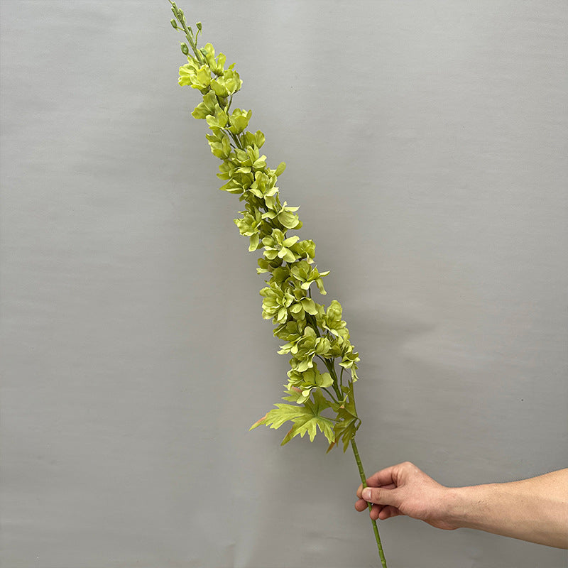 pastel faux larkspur stems diy wedding florals