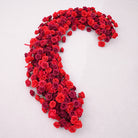 Indoor wedding heart red flower arch decoration