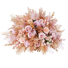 Mixed blush pink silk flower arrangement for event styling