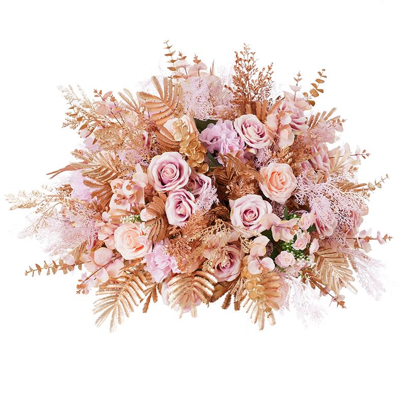 Mixed blush pink silk flower arrangement for event styling