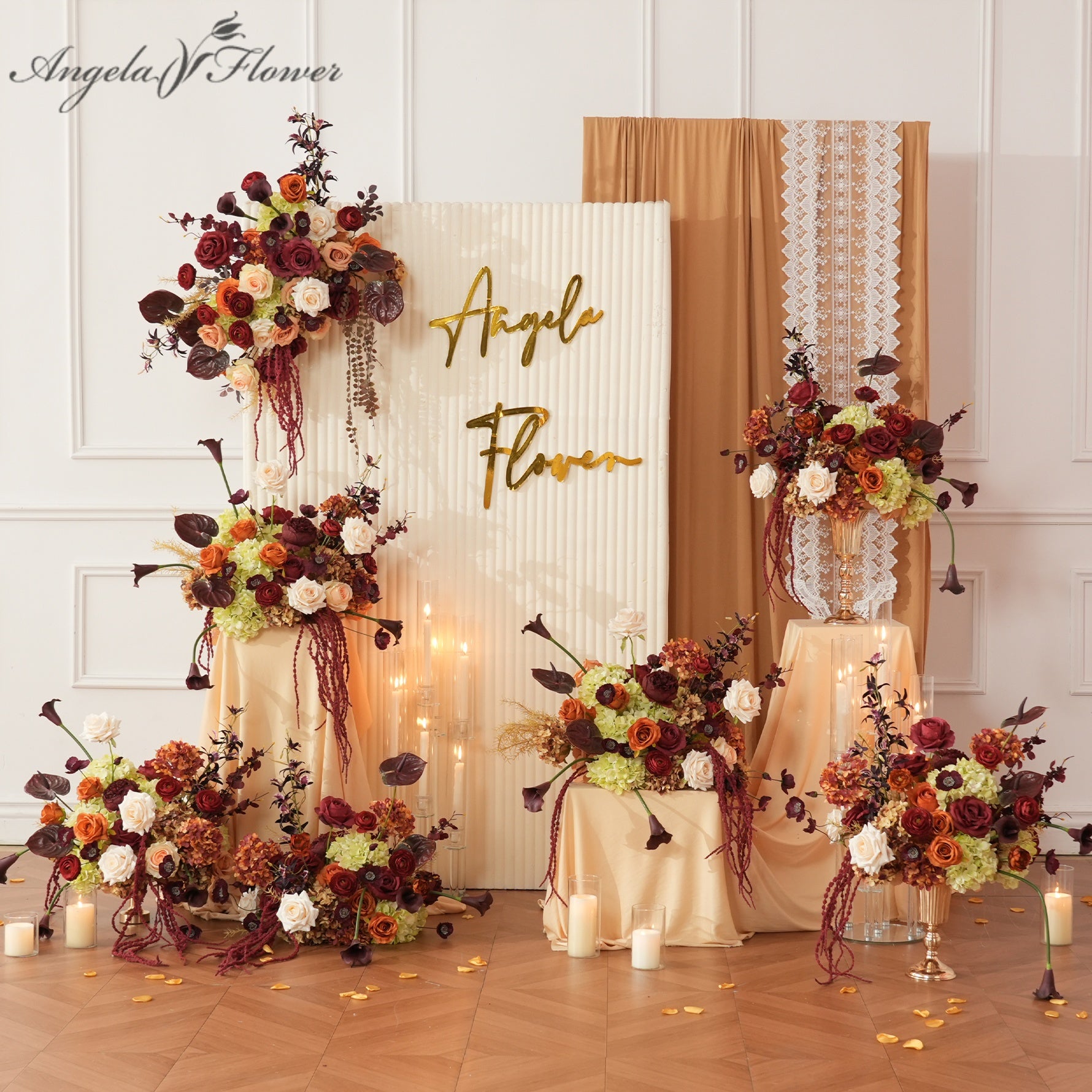 A9173 Burgundy Calla Lily Table Centerpieces Ball Flower