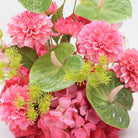 vibrant‑pink‑silk‑flower‑centerpiece‑white‑vase‑wedding‑table‑setting
