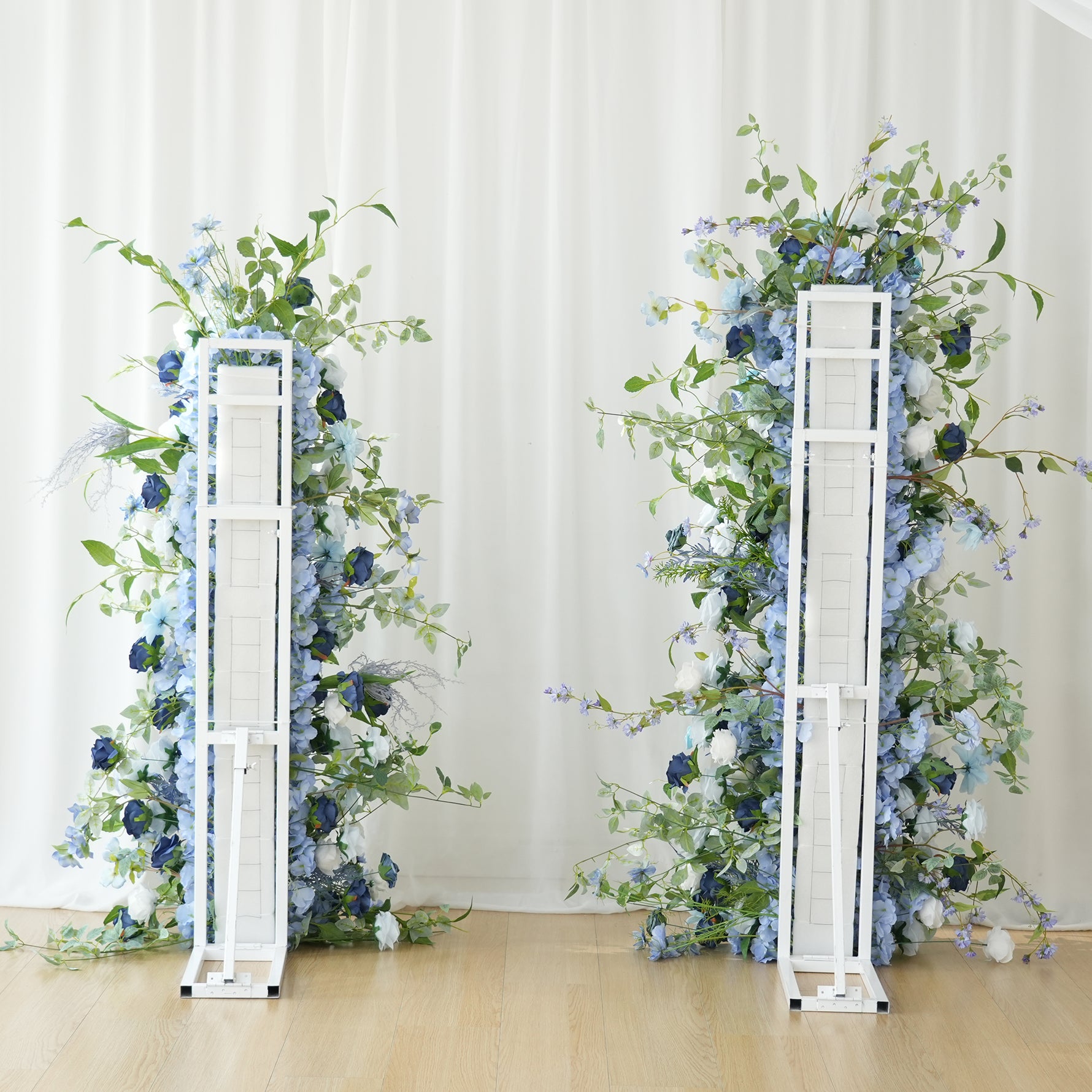 Blue Greenery Floral Row Table Centerpiece Ball Floor flower KT