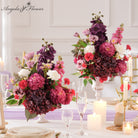 artificial‑dark‑purple‑wedding‑centerpiece‑side‑angle‑product‑photo