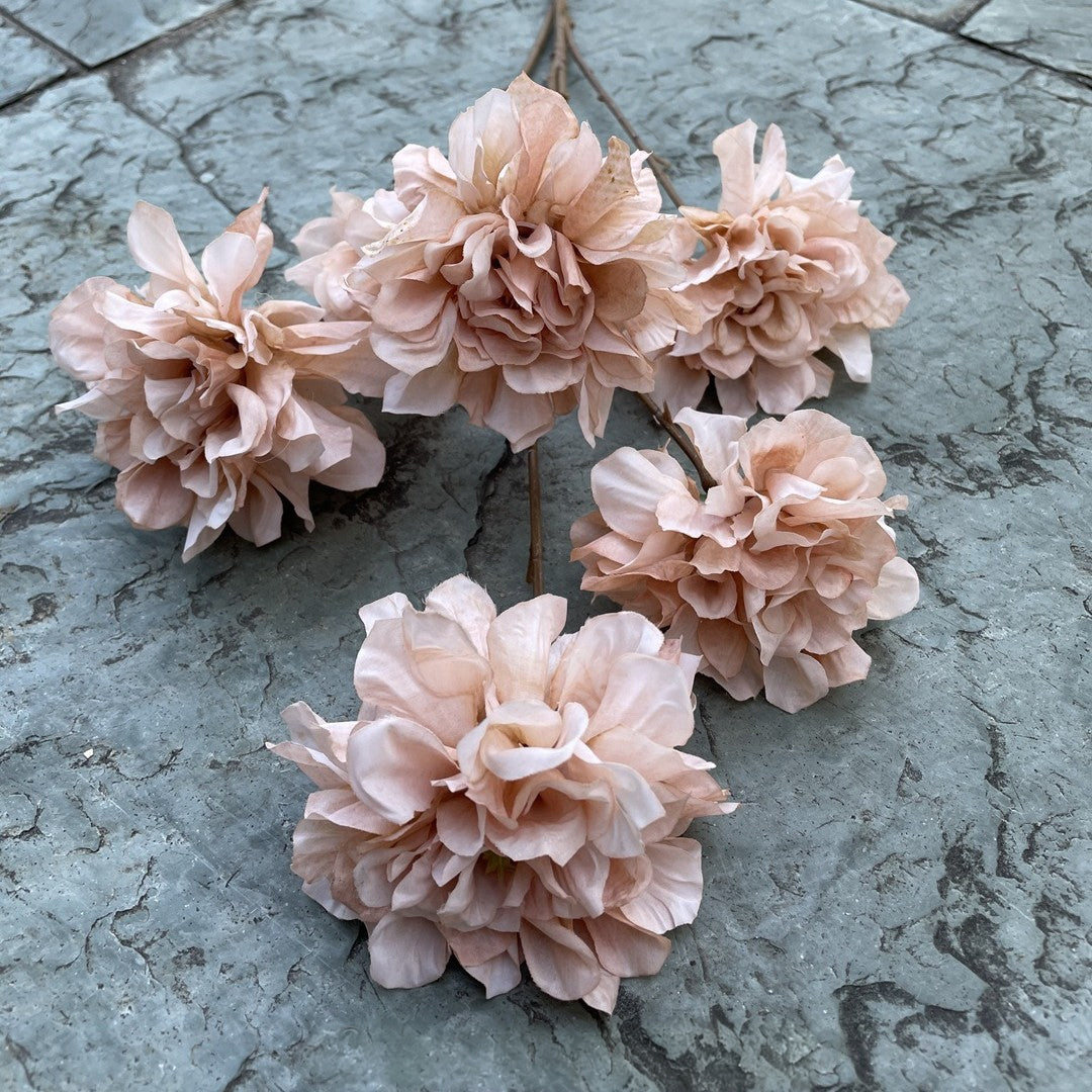 dusty pink faux chanel peony flower wedding aisle runner