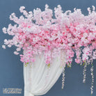 pink hanging blossom arch floral swag