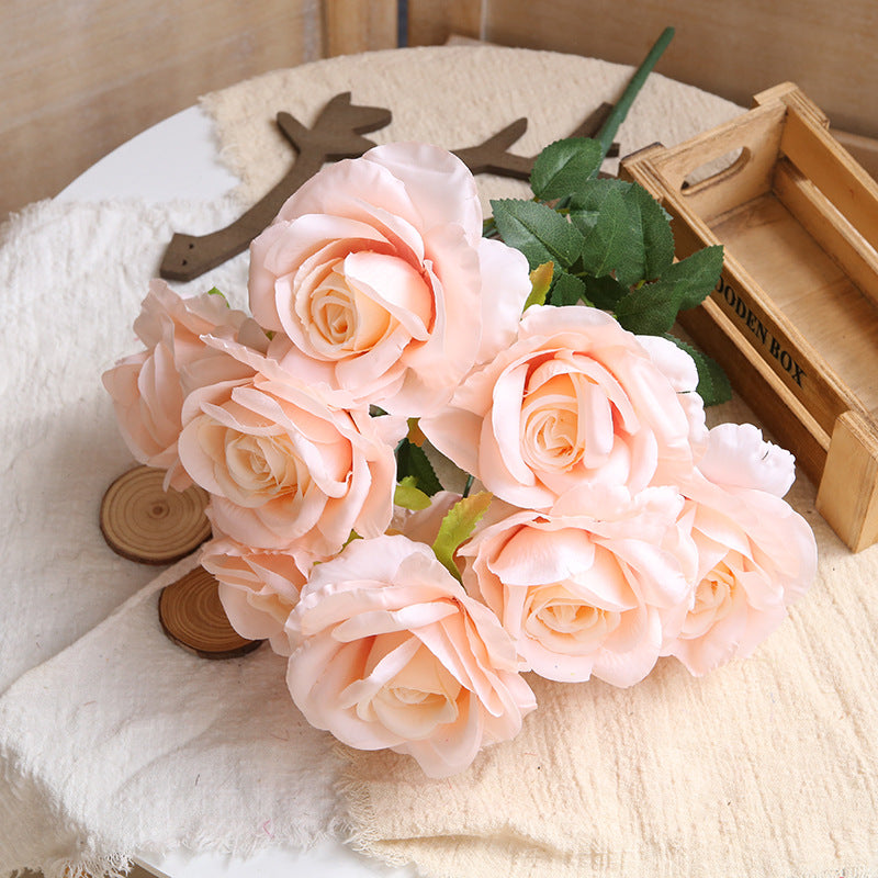 Terracotta faux rose bunch wedding backdrop