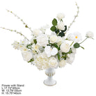 white pink silk flower bouquet centerpiece