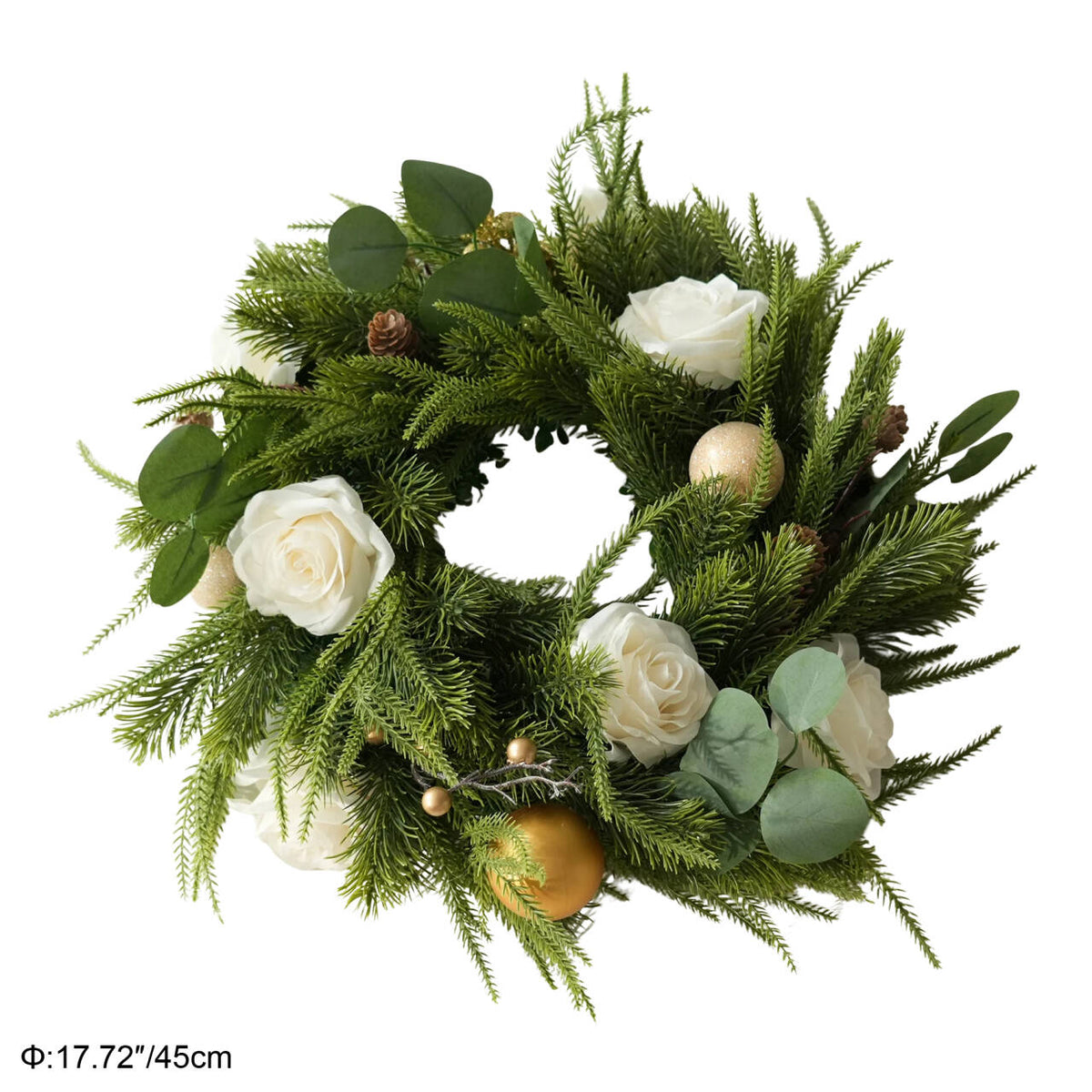 Mixed foliage artificial greenery for winter table arrangement