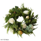 Mixed foliage artificial greenery for winter table arrangement