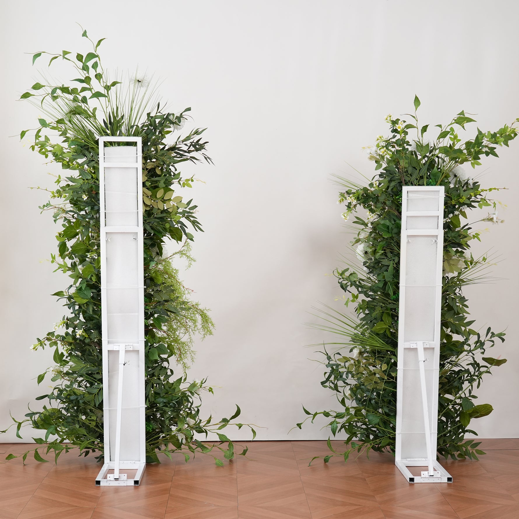 Green Palm White Flower Wedding Ceremony Decor