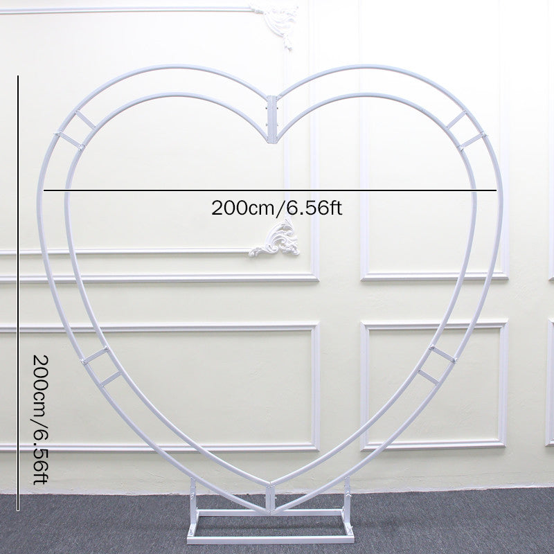 Burgundy bloom heart backdrop for event photography