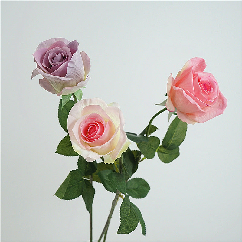 Burgundy fake rose stem
