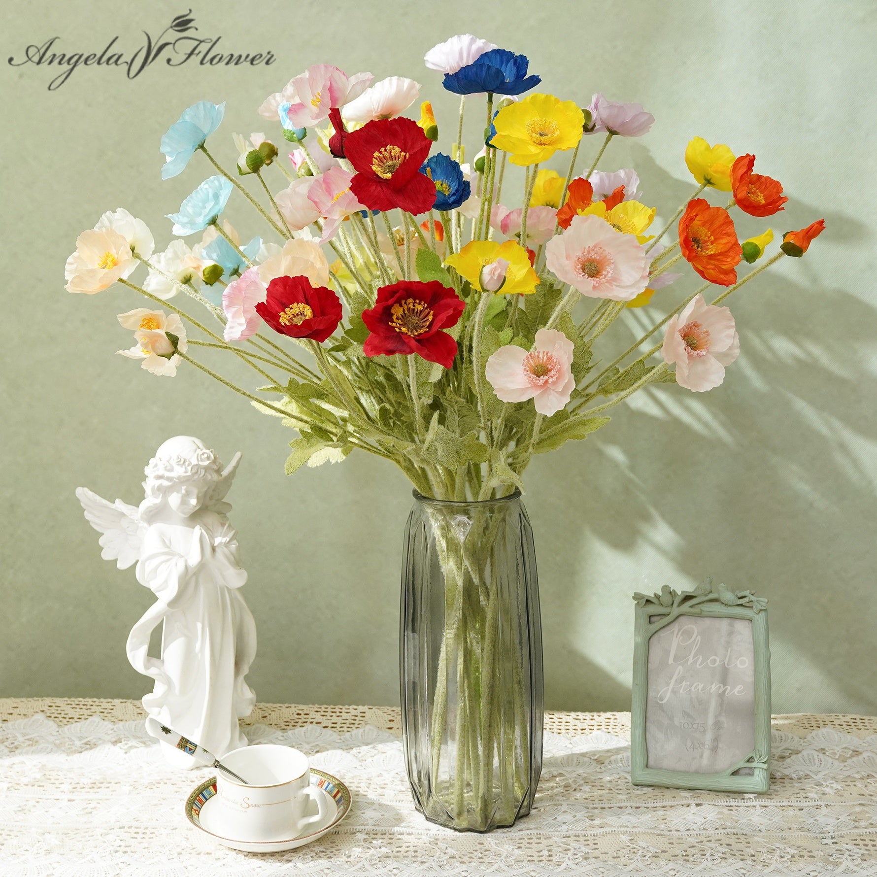 poppy-flower-stem-colorful-arrangement