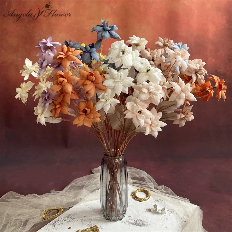 Vintage Autumn Mixed Silk Magnolia Artificial Flower Bouquet
