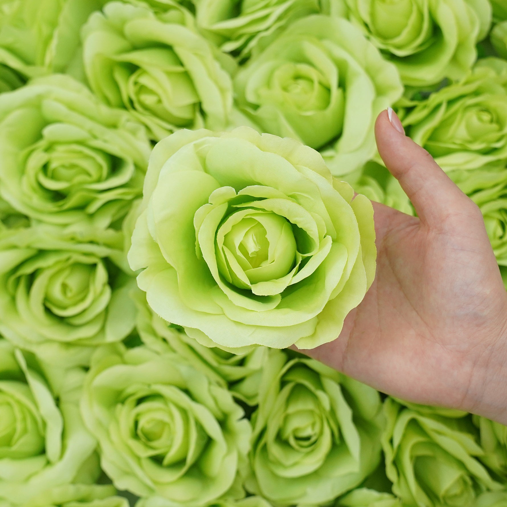 Fabric rose blooms with realistic layers for craft project