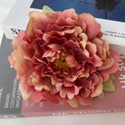 colorful silk peony flower