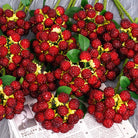 lifelike faux raspberry berry stem for event floral design