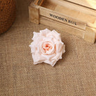 Faux silk rose flower head 