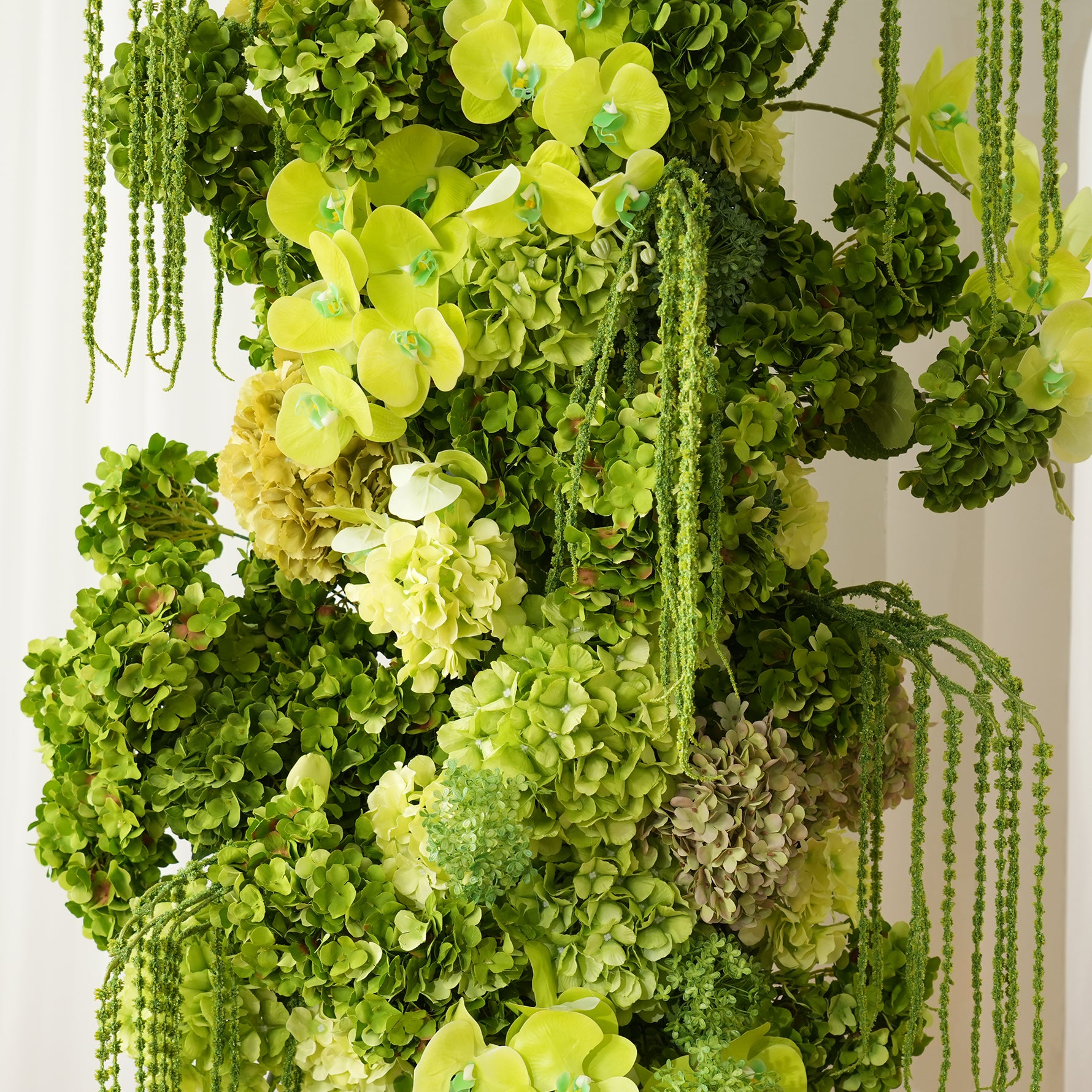 A9098 Green Vine Hydrangea Flower Arrangement KT Board Wedding