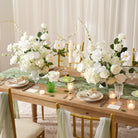 blush pink rose centerpiece banquet table decoration