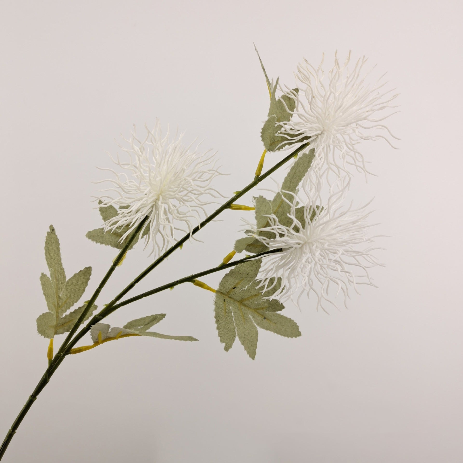 Green Faux Thistle Stem Centerpiece Decor
