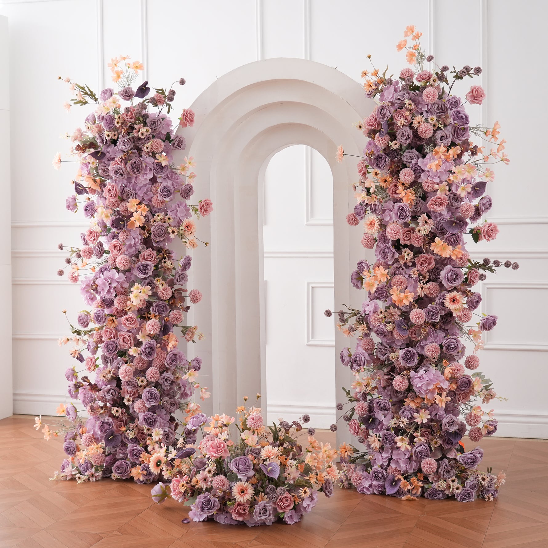 Mauve Purple Floral Row for Wedding Panel