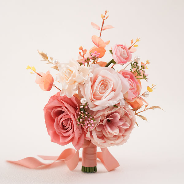 A9003 6pcs/set Bean Paste Artificial Wedding Bridesmaid Bouquet Engagement Shoot Props
