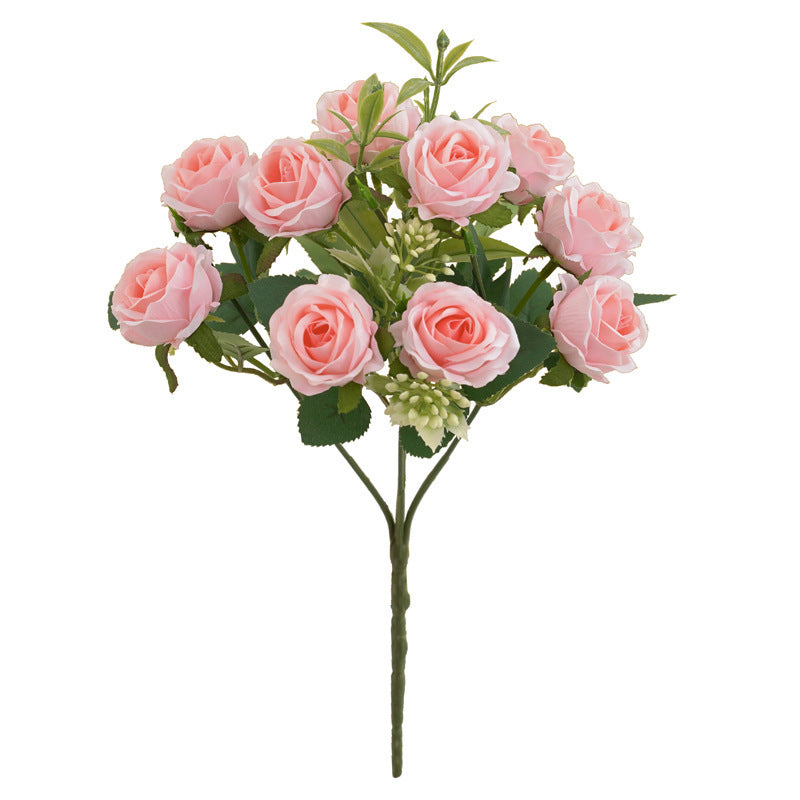 1. Pale peach faux rose flower bunch