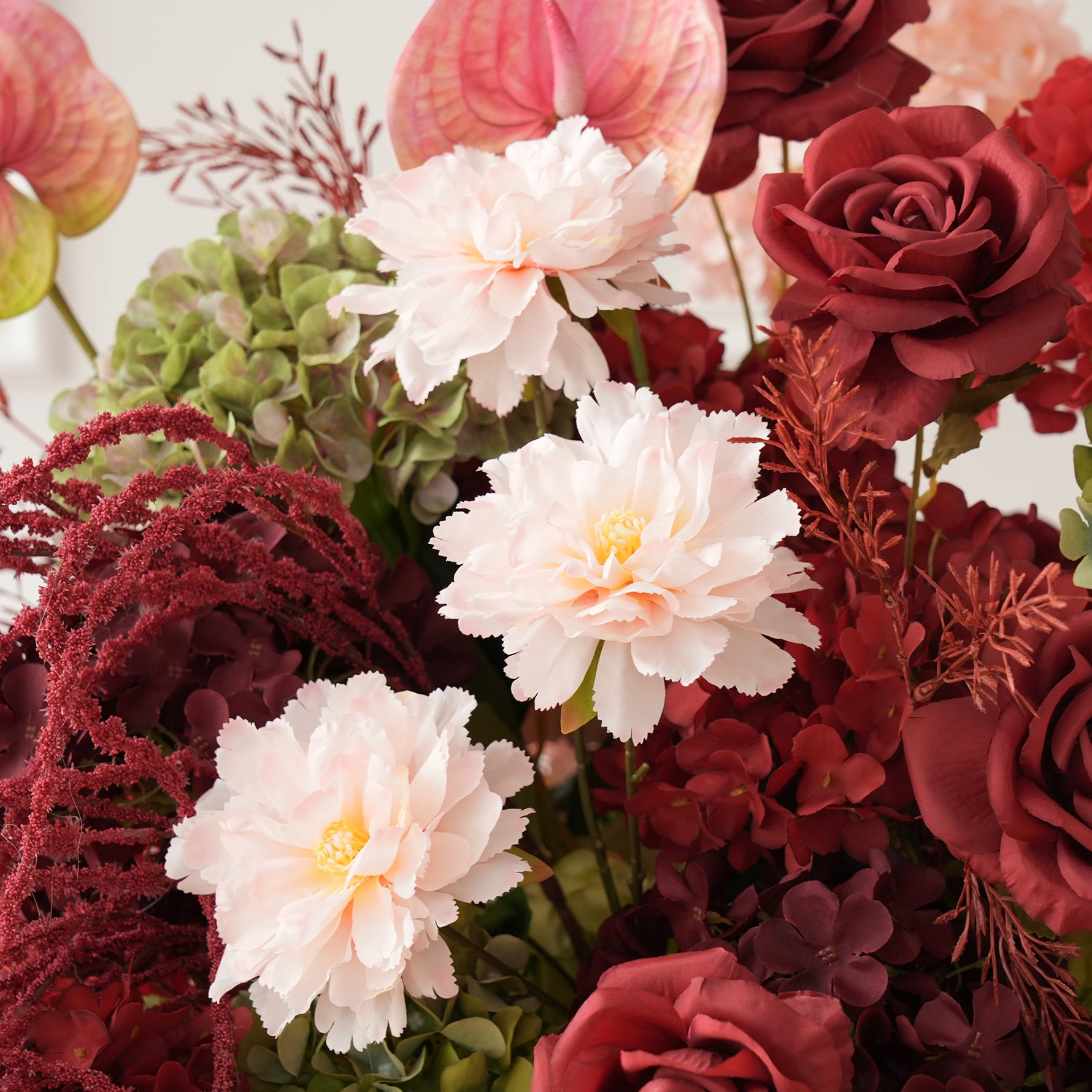 Burgundy Hydrangea Vine Table Centerpieces Wedding Aisle Flower