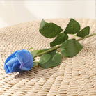 blue-faux-rose-bud-branch-detail
