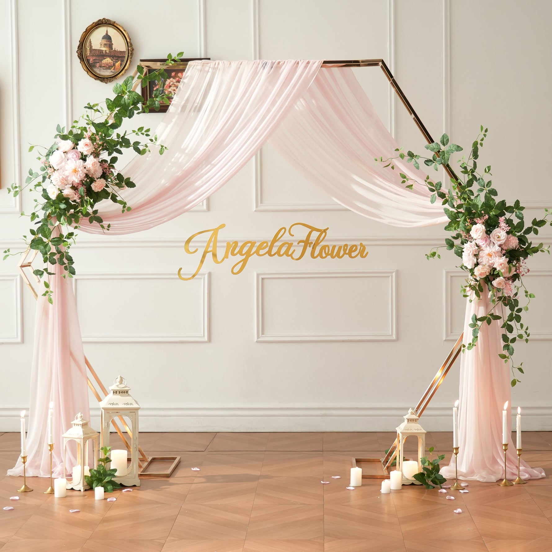 Romantic blush hanging floral arrangement