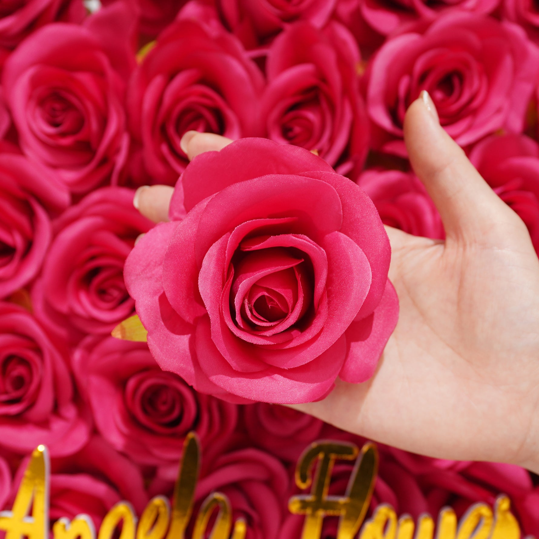 blush artificial rose head silk flower supplies