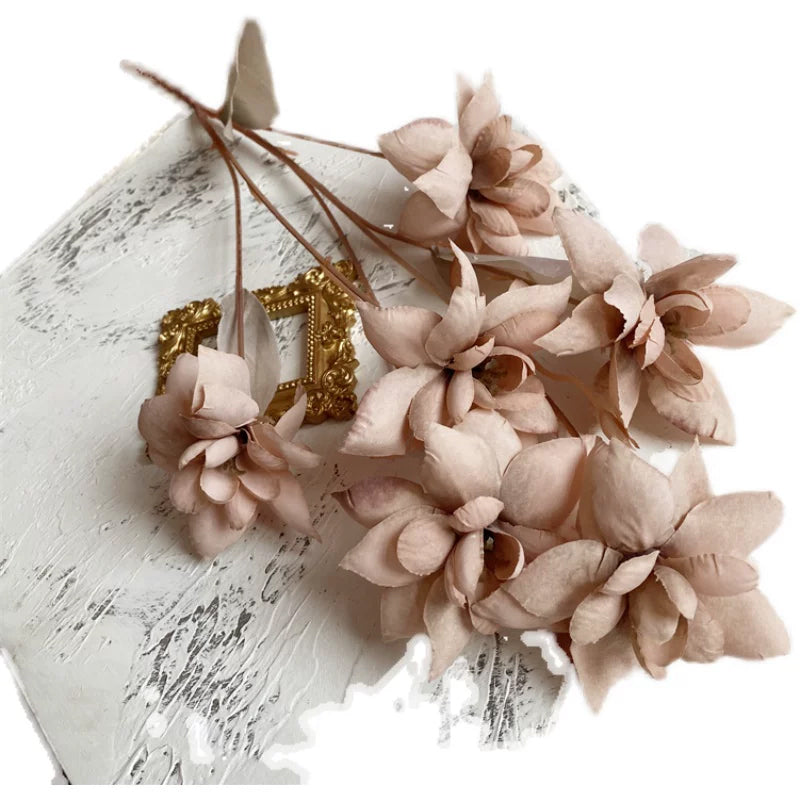 Rustic Retro Faux Magnolia Branch Indoor Decor
