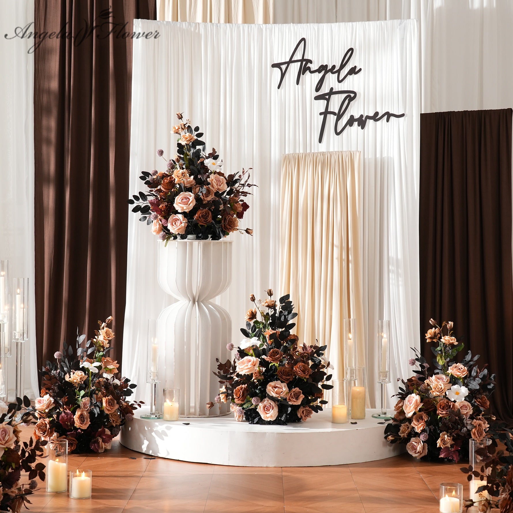 luxury artificial rose table flower arrangement