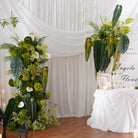 green botanical wedding backdrop