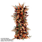 fall_rose_arrangement.jpg | Burgundy & peach rose artificial flower centerpiece