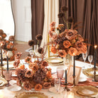 neutral earth tone ceremony floral installation