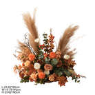 Pampas grass autumn hanging floral swag for moon shaped backdrop