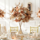 Fall garden villa wedding long table artificial floral centerpiece