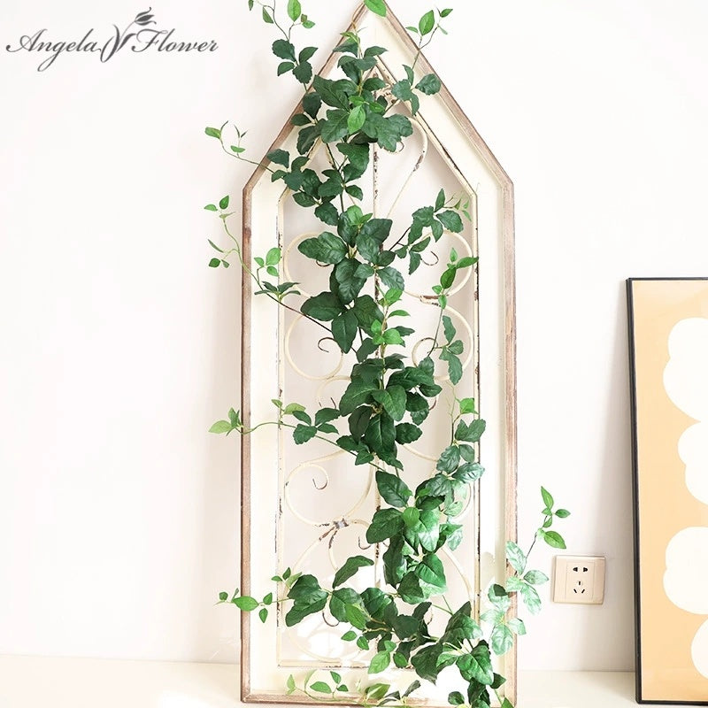 artificial money leaf green vine garland for wall decor