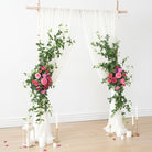 artificial‑green‑vine‑pink‑floral‑swag‑for‑wedding
