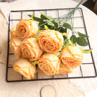 cream_champagne_artificial_rose_bunch