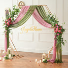 faux‑hot‑pink‑peony‑rose‑swag‑with‑greenery
