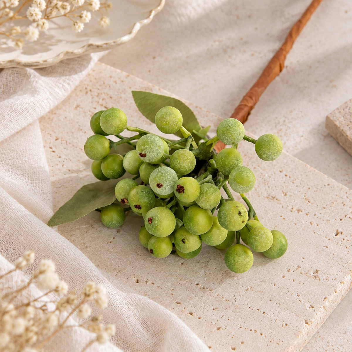 Bulk fake berry stems for wedding flower arrangements