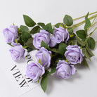 1. Dusty pink faux long stem rose bloom