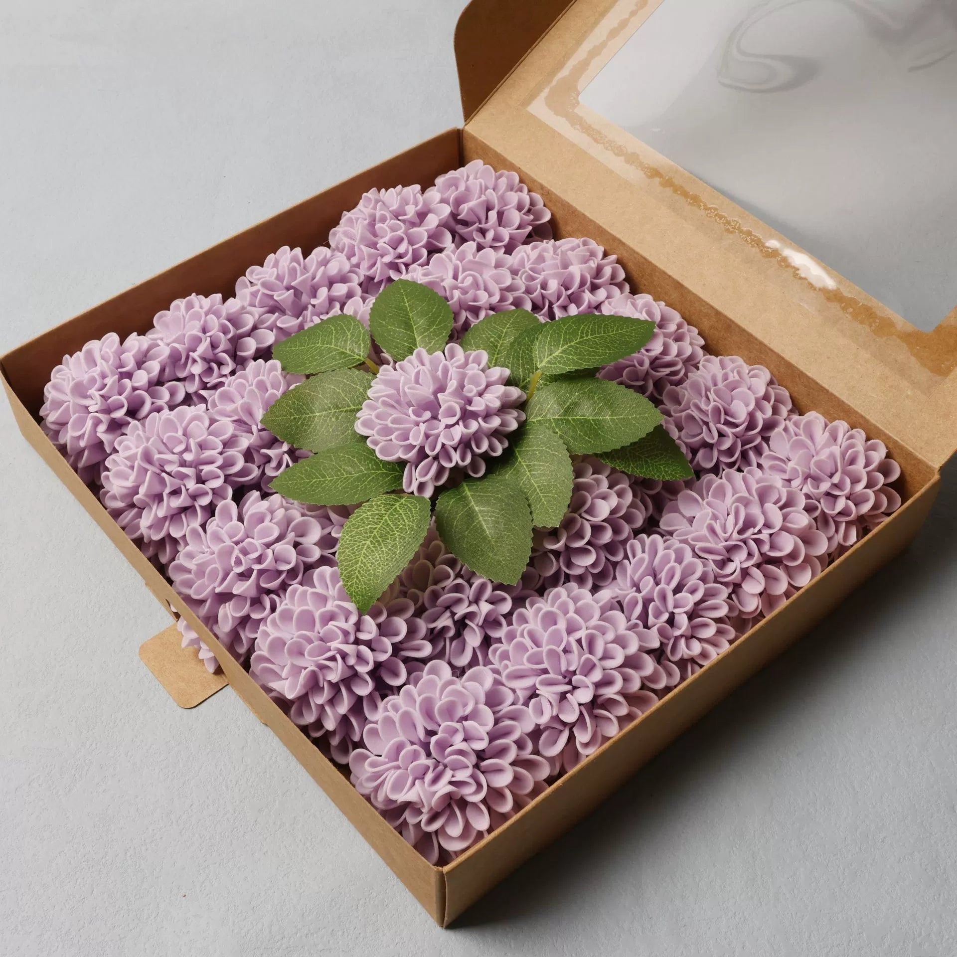 vibrant‑orange‑faux‑pom‑pom‑hydrangea‑bloom‑product‑view