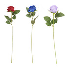 White faux long stem rose floral supply