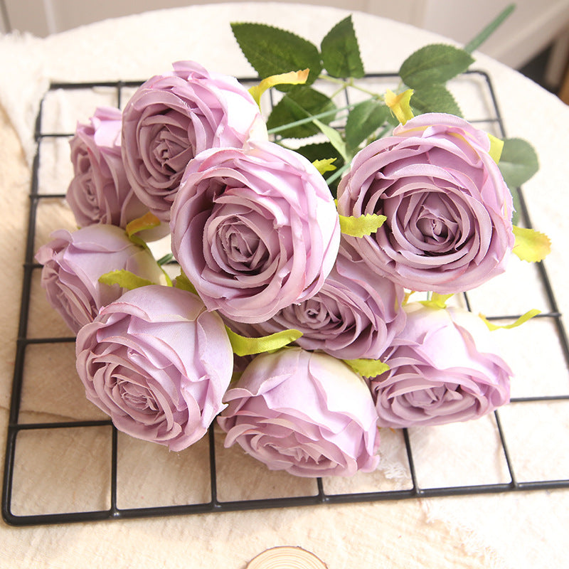 warm_apricot_silk_rose_bouquet_display