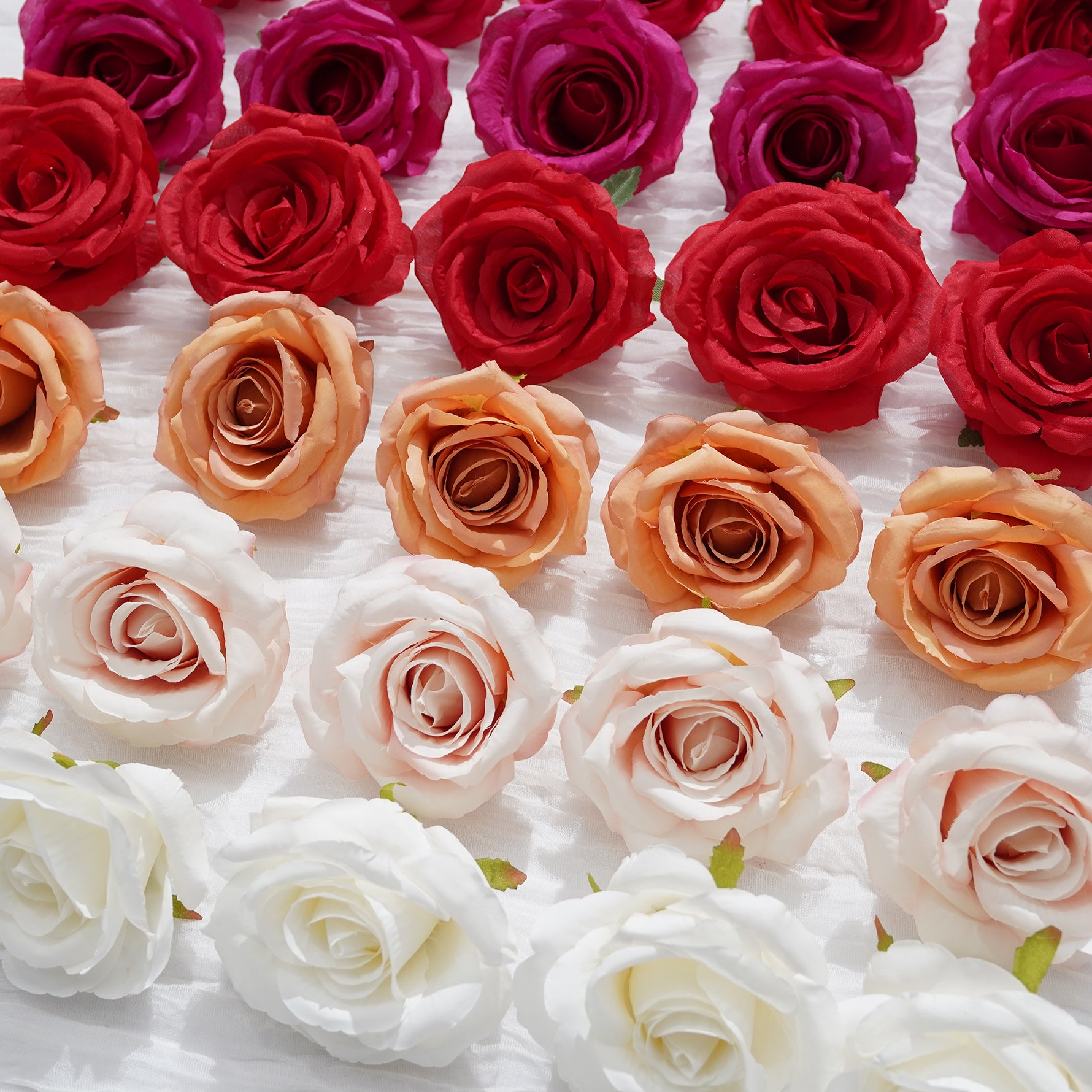 white-fabric-rose-flower-head